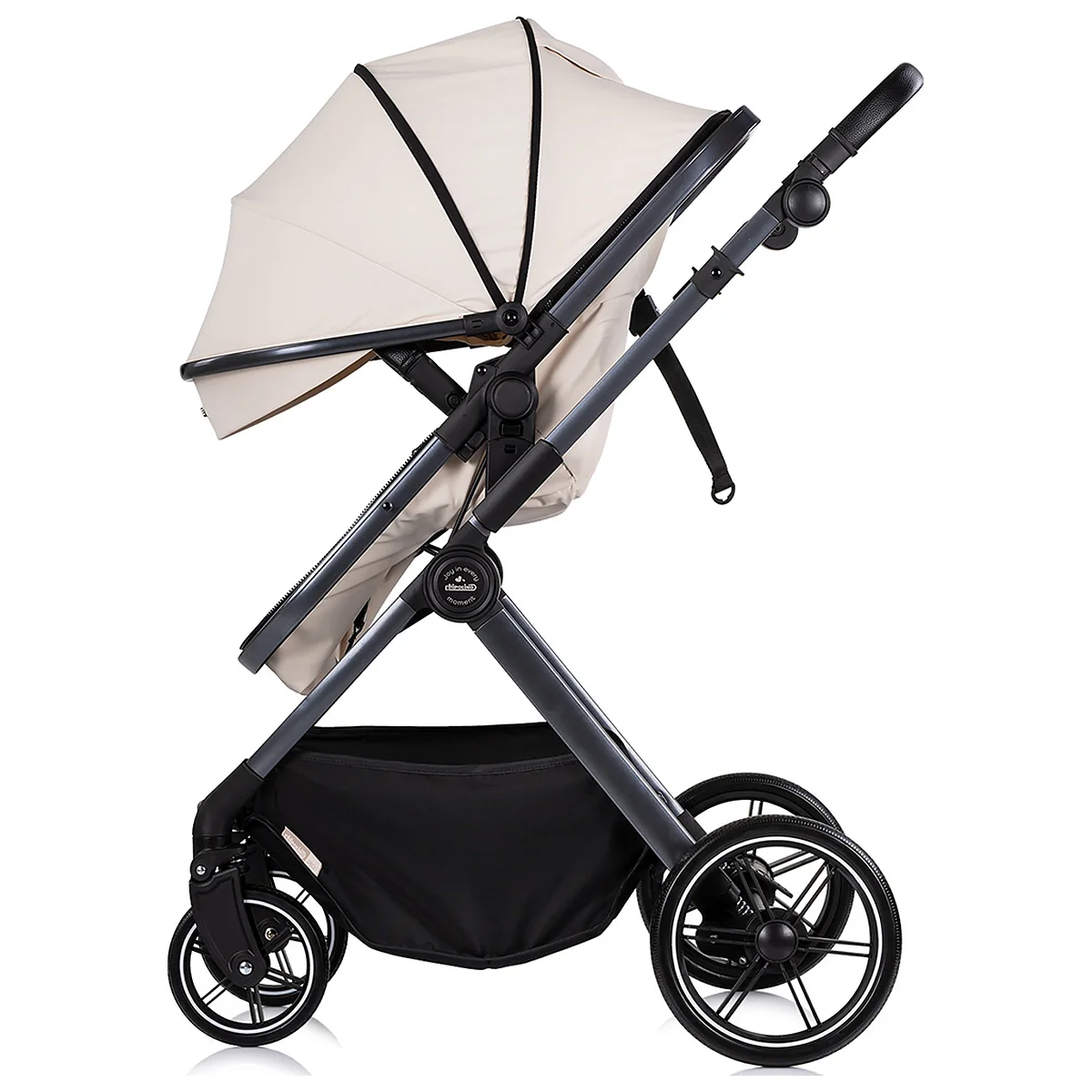 Carucior Chipolino Pearl 3 in 1, Cu scoica auto, Sezut reversibil, Husa de picioare, Gentuta parinti, Pana la 22 kg, Cashmere [7]