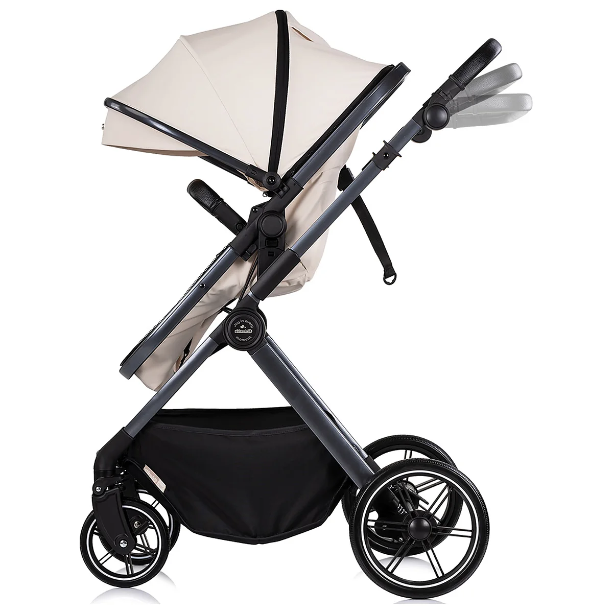 Carucior Chipolino Pearl 3 in 1, Cu scoica auto, Sezut reversibil, Husa de picioare, Gentuta parinti, Pana la 22 kg, Cashmere [6]