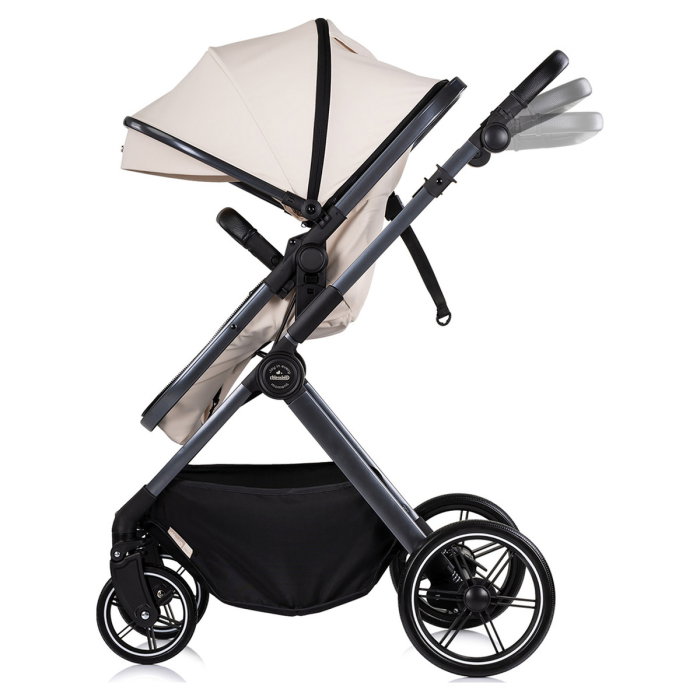 Carucior Chipolino Pearl 3 in 1, Cu scoica auto, Sezut reversibil, Husa de picioare, Gentuta parinti, Pana la 22 kg, Cashmere [6]