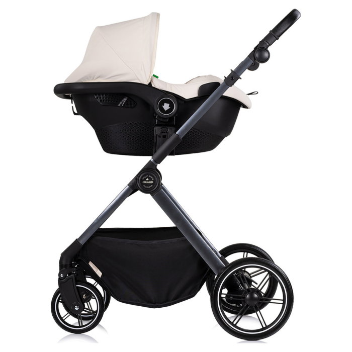 Carucior Chipolino Pearl 3 in 1, Cu scoica auto, Sezut reversibil, Husa de picioare, Gentuta parinti, Pana la 22 kg, Cashmere [10]