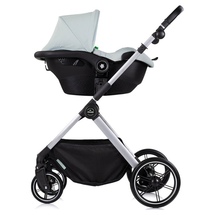 Carucior Chipolino Pearl 3 in 1, Cu scoica auto, Sezut reversibil, Husa de picioare, Gentuta parinti, Pana la 22 kg, Matcha [10]