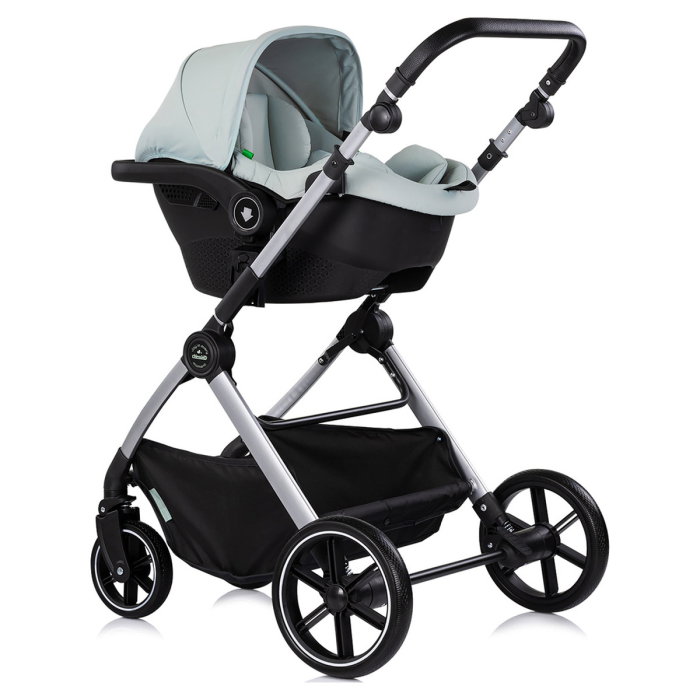Carucior Chipolino Pearl 3 in 1, Cu scoica auto, Sezut reversibil, Husa de picioare, Gentuta parinti, Pana la 22 kg, Matcha [11]