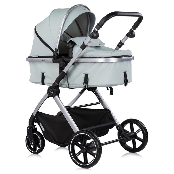 Carucior Chipolino Pearl 3 in 1, Cu scoica auto, Sezut reversibil, Husa de picioare, Gentuta parinti, Pana la 22 kg, Matcha [2]