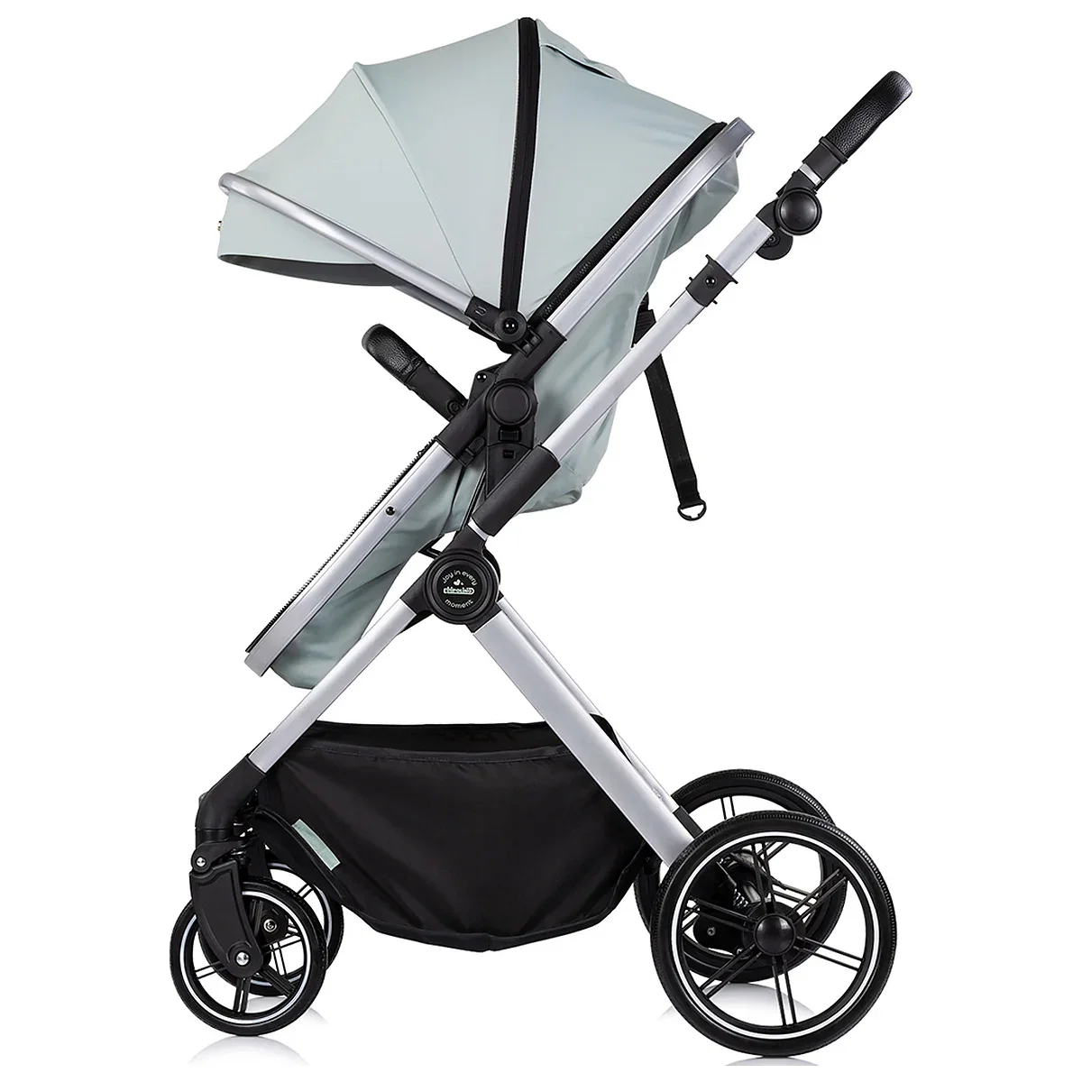 Carucior Chipolino Pearl 3 in 1, Cu scoica auto, Sezut reversibil, Husa de picioare, Gentuta parinti, Pana la 22 kg, Matcha [5]