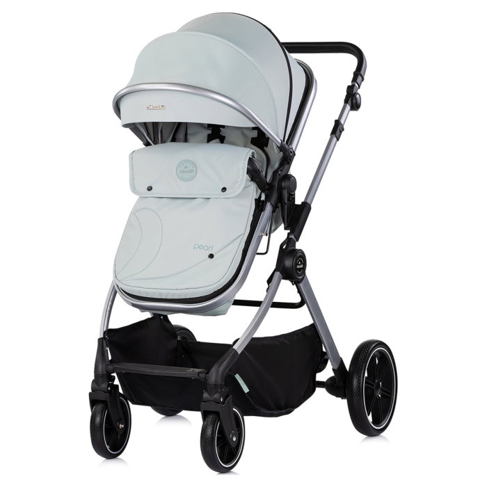 Carucior Chipolino Pearl 3 in 1, Cu scoica auto, Sezut reversibil, Husa de picioare, Gentuta parinti, Pana la 22 kg, Matcha [4]