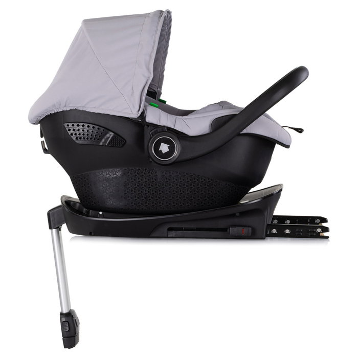 Carucior Chipolino Pearl 3 in 1, Cu scoica auto, Sezut reversibil, Husa de picioare, Gentuta parinti, Pana la 22 kg, Platinum [22]