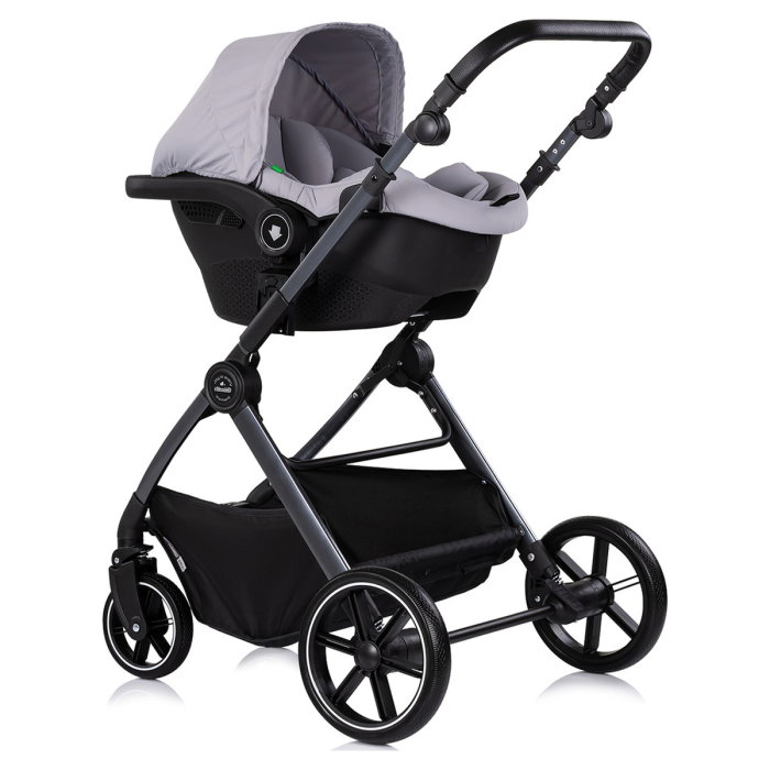 Carucior Chipolino Pearl 3 in 1, Cu scoica auto, Sezut reversibil, Husa de picioare, Gentuta parinti, Pana la 22 kg, Platinum [11]