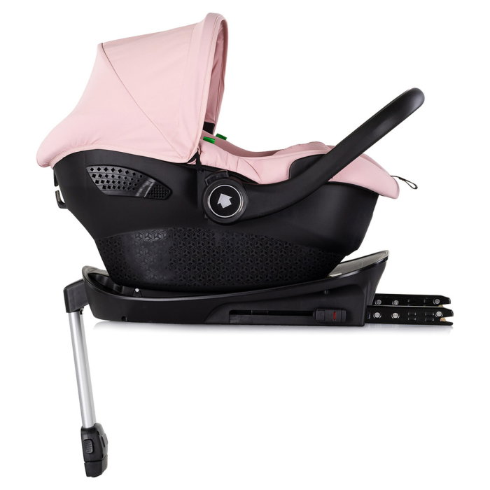 Carucior Chipolino Pearl 3 in 1, Cu scoica auto, Sezut reversibil, Husa de picioare, Gentuta parinti, Pana la 22 kg, Powder pink [18]