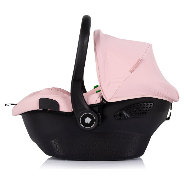 Carucior Chipolino Pearl 3 in 1, Cu scoica auto, Sezut reversibil, Husa de picioare, Gentuta parinti, Pana la 22 kg, Powder pink [15]