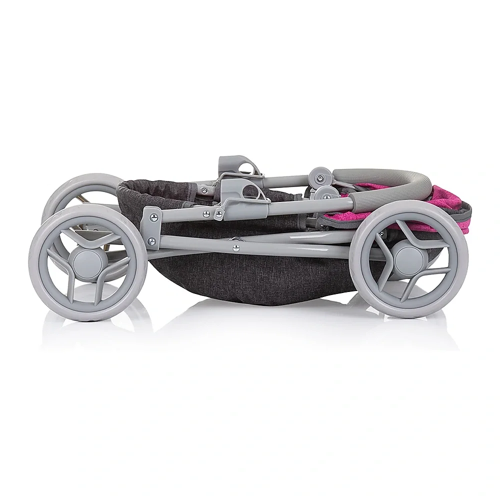 Carucior pentru papusi Chipolino Daisy, Grey pink linen 3 ani [3]