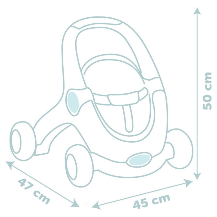 Carucior pentru papusi Smoby Baby Walker 3 in 1 cu papusa 1 an + [4]