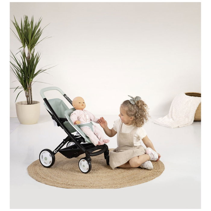 Carucior pentru papusi Smoby Maxi Cosi Twin albastru 3 ani + [4]