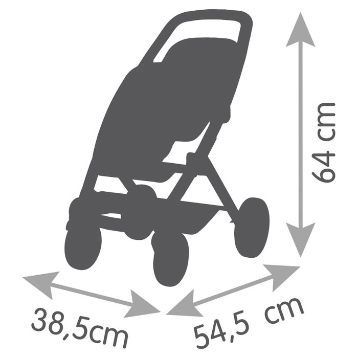 Carucior pentru papusi Smoby Maxi Cosi Twin albastru 3 ani + [3]