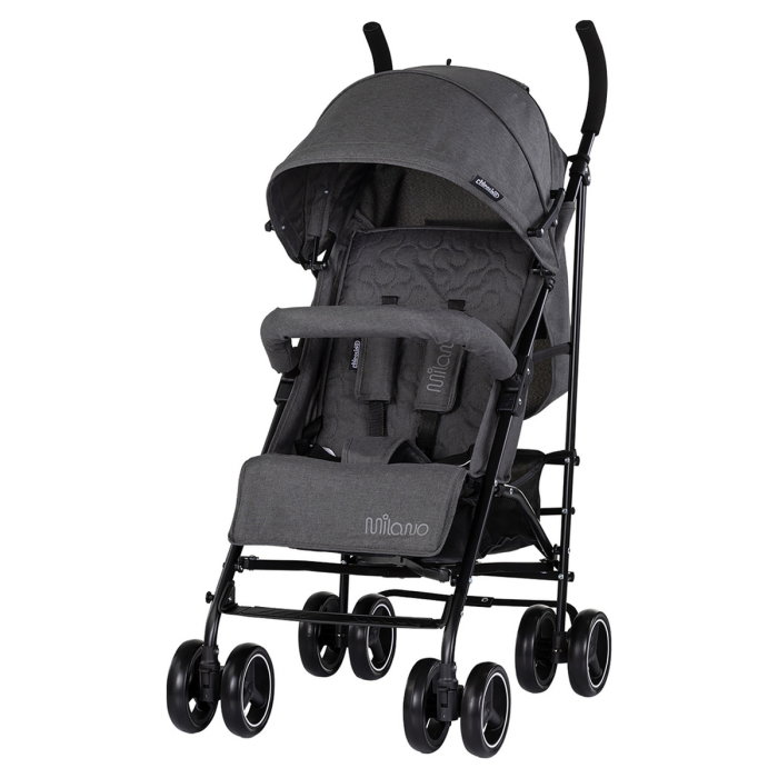 Carucior sport Chipolino Milano, pana la 22 kg, pliere cu o singura mana, tip umbrela, ultra-usor 5.6 kg - Charcoal [1]