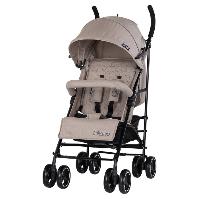 Carucior sport Chipolino Milano, pana la 22 kg, pliere cu o singura mana, tip umbrela, ultra-usor 5.6 kg - Latte [1]