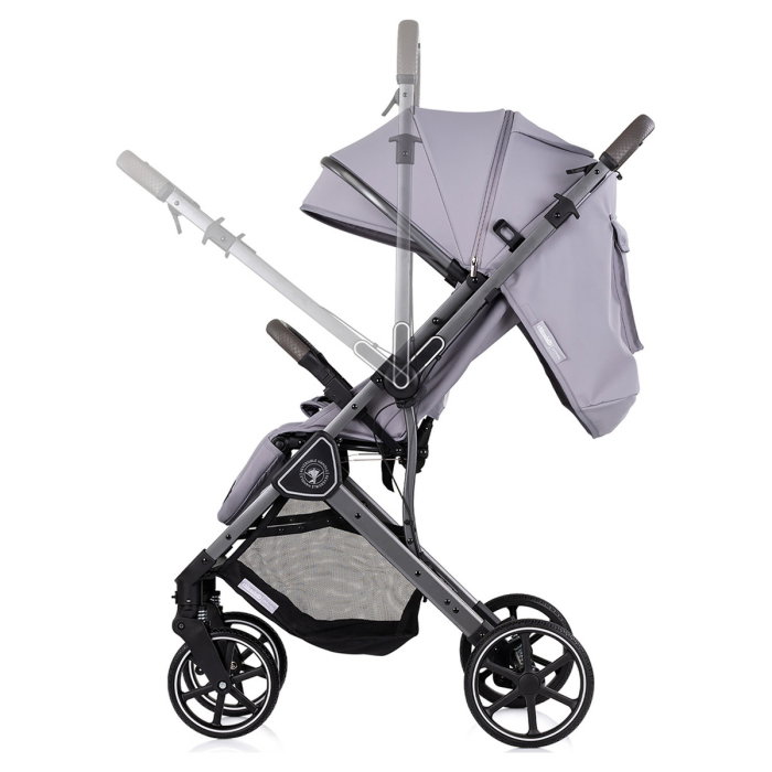 Carucior sport Chipolino Omnia cu maner reversibil si husa picioare, Platinum [5]
