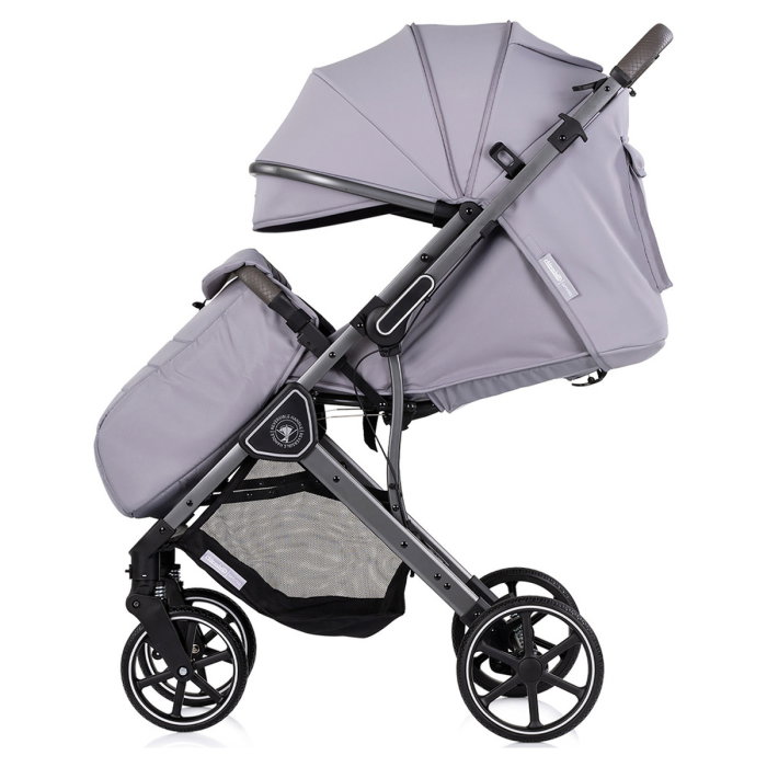 Carucior sport Chipolino Omnia cu maner reversibil si husa picioare, Platinum [7]