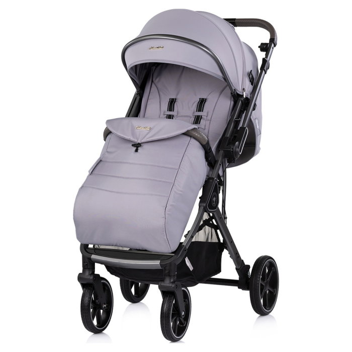 Carucior sport Chipolino Omnia cu maner reversibil si husa picioare, Platinum [3]