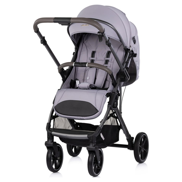 Carucior sport Chipolino Omnia cu maner reversibil si husa picioare, Platinum [2]