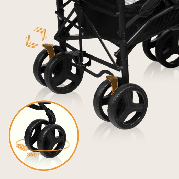 Carucior sport compact, Lionelo, Irma, Pliere tip umbrela, 6- 36 luni, Pana la 15 kg, Negru [18]