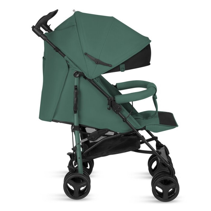Carucior sport compact, Lionelo, Irma, Spatar ajustabil in 4 pozitii, Suport picioare reglabil, Manere rotative, Pliere tip umbrela, 6- 36 luni, Pana la 15 kg, Verde smarald [7]