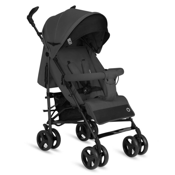 Carucior sport compact, Lionelo, Irma, Spatar ajustabil in 4 pozitii, Suport picioare reglabil, Manere rotative, Pliere tip umbrela, 6- 36 luni, Pana la 15 kg, Gri inchis [4]