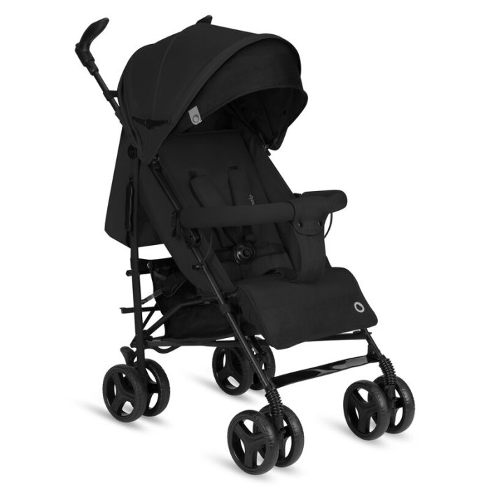 Carucior sport compact, Lionelo, Irma, Spatar ajustabil in 4 pozitii, Suport picioare reglabil, Manere rotative, Pliere tip umbrela, 6- 36 luni, Pana la 15 kg, Negru Onyx [4]