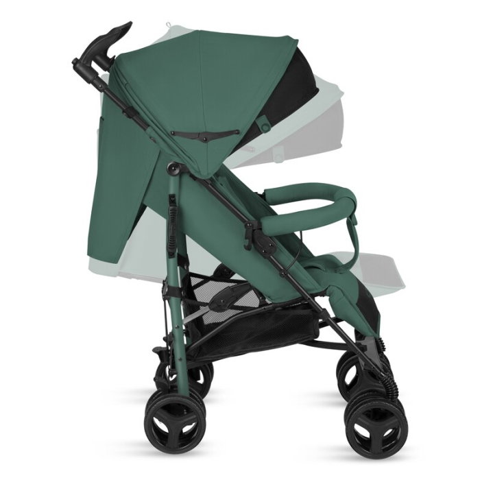 Carucior sport compact, Lionelo, Irma, Spatar ajustabil in 4 pozitii, Suport picioare reglabil, Manere rotative, Pliere tip umbrela, 6- 36 luni, Pana la 15 kg, Verde smarald [8]