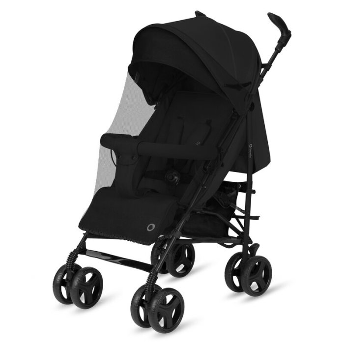Carucior sport compact, Lionelo, Irma, Spatar ajustabil in 4 pozitii, Suport picioare reglabil, Manere rotative, Pliere tip umbrela, 6- 36 luni, Pana la 15 kg, Negru Onyx [5]