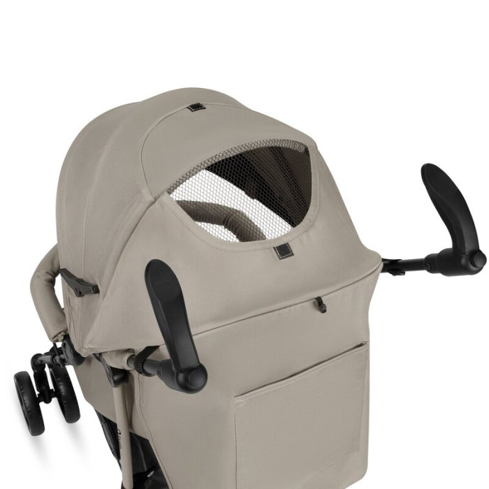 Carucior sport compact, Lionelo, Irma, Spatar ajustabil in 4 pozitii, Suport picioare reglabil, Manere rotative, Pliere tip umbrela, 6- 36 luni, Pana la 15 kg, Bej [10]