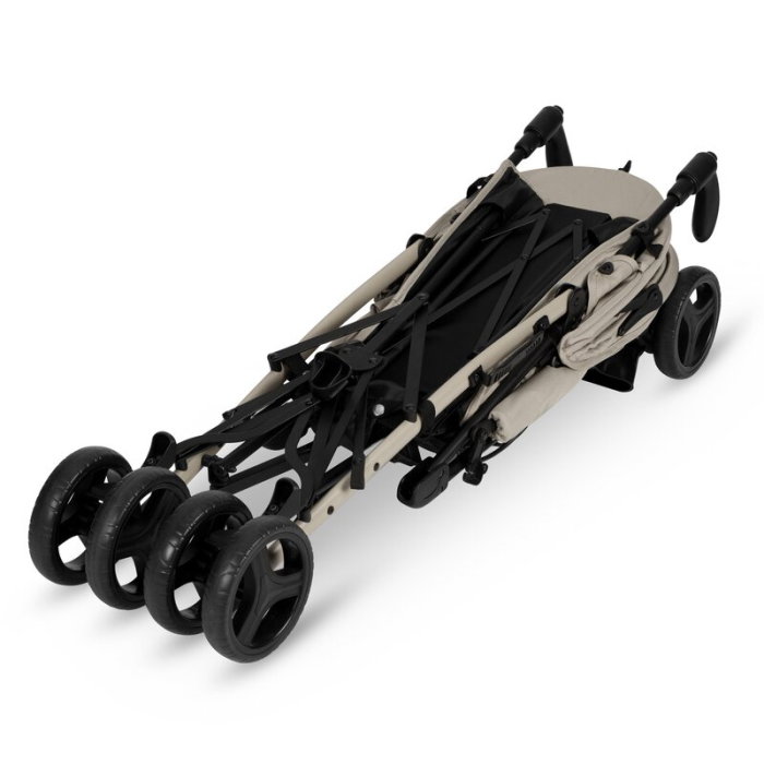 Carucior sport compact, Lionelo, Irma, Spatar ajustabil in 4 pozitii, Suport picioare reglabil, Manere rotative, Pliere tip umbrela, 6- 36 luni, Pana la 15 kg, Bej [11]