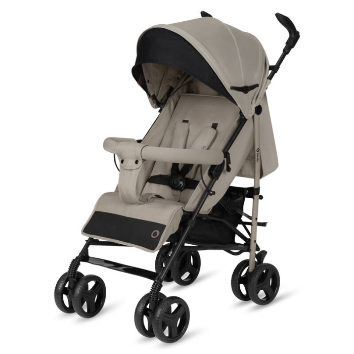 Carucior sport compact, Lionelo, Irma, Spatar ajustabil in 4 pozitii, Suport picioare reglabil, Manere rotative, Pliere tip umbrela, 6- 36 luni, Pana la 15 kg, Bej [1]
