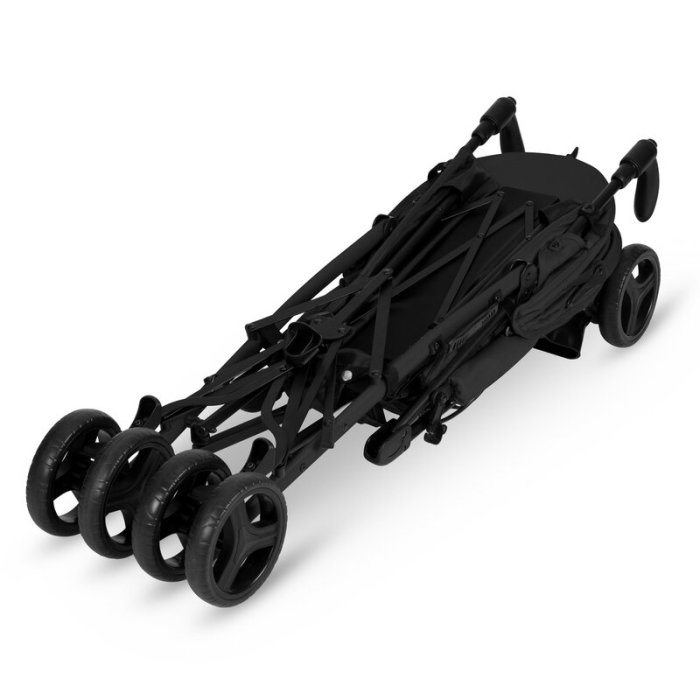 Carucior sport compact, Lionelo, Irma, Spatar ajustabil in 4 pozitii, Suport picioare reglabil, Manere rotative, Pliere tip umbrela, 6- 36 luni, Pana la 15 kg, Negru Onyx [10]