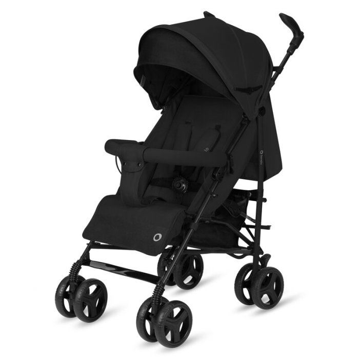Carucior sport compact, Lionelo, Irma, Spatar ajustabil in 4 pozitii, Suport picioare reglabil, Manere rotative, Pliere tip umbrela, 6- 36 luni, Pana la 15 kg, Negru Onyx [1]