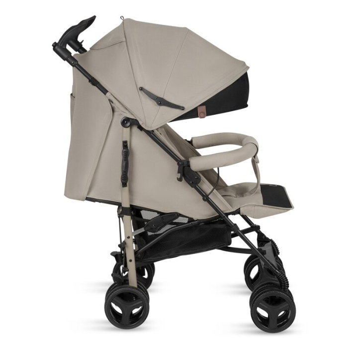 Carucior sport compact, Lionelo, Irma, Spatar ajustabil in 4 pozitii, Suport picioare reglabil, Manere rotative, Pliere tip umbrela, 6- 36 luni, Pana la 15 kg, Bej [8]