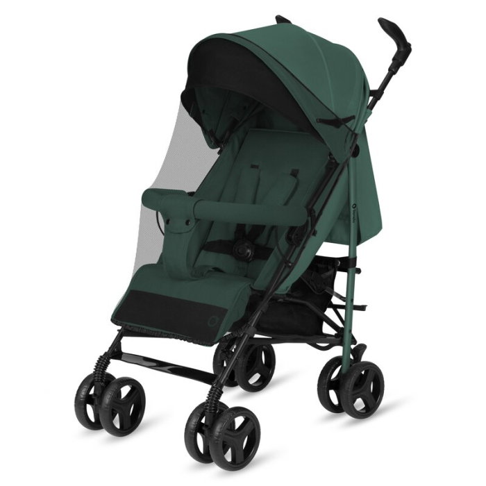 Carucior sport compact, Lionelo, Irma, Spatar ajustabil in 4 pozitii, Suport picioare reglabil, Manere rotative, Pliere tip umbrela, 6- 36 luni, Pana la 15 kg, Verde smarald [5]