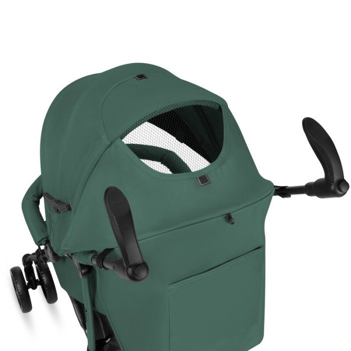 Carucior sport compact, Lionelo, Irma, Spatar ajustabil in 4 pozitii, Suport picioare reglabil, Manere rotative, Pliere tip umbrela, 6- 36 luni, Pana la 15 kg, Verde smarald [9]