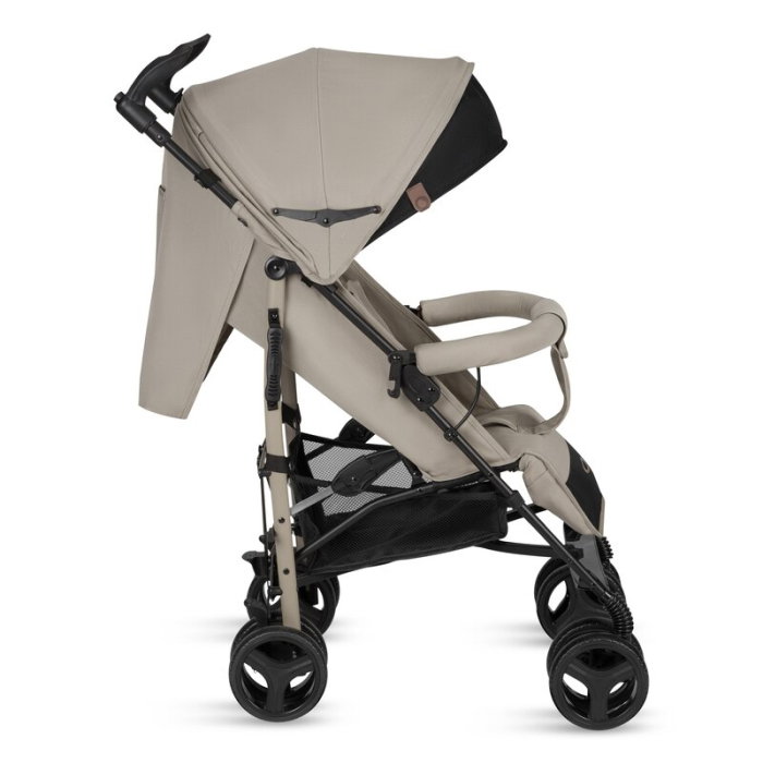 Carucior sport compact, Lionelo, Irma, Spatar ajustabil in 4 pozitii, Suport picioare reglabil, Manere rotative, Pliere tip umbrela, 6- 36 luni, Pana la 15 kg, Bej [7]