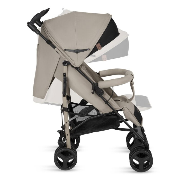 Carucior sport compact, Lionelo, Irma, Spatar ajustabil in 4 pozitii, Suport picioare reglabil, Manere rotative, Pliere tip umbrela, 6- 36 luni, Pana la 15 kg, Bej [9]