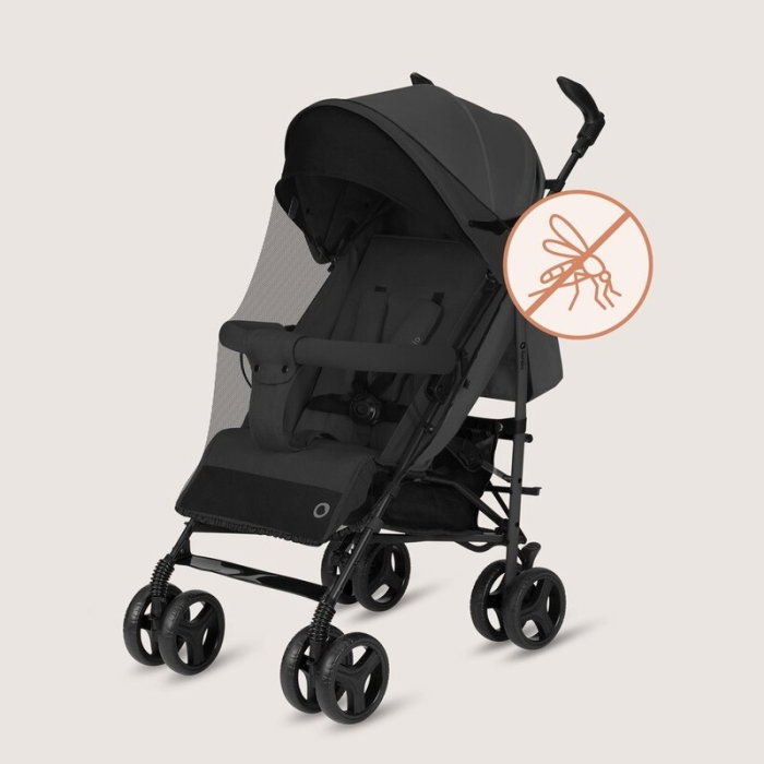 Carucior sport compact, Lionelo, Irma, Spatar ajustabil in 4 pozitii, Suport picioare reglabil, Manere rotative, Pliere tip umbrela, 6- 36 luni, Pana la 15 kg, Gri inchis [12]