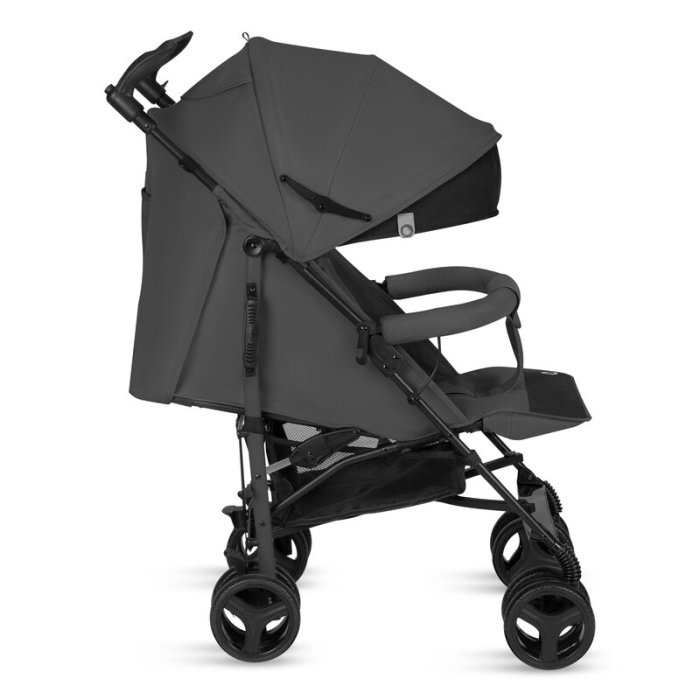 Carucior sport compact, Lionelo, Irma, Spatar ajustabil in 4 pozitii, Suport picioare reglabil, Manere rotative, Pliere tip umbrela, 6- 36 luni, Pana la 15 kg, Gri inchis [7]