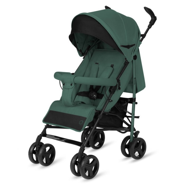 Carucior sport compact, Lionelo, Irma, Spatar ajustabil in 4 pozitii, Suport picioare reglabil, Manere rotative, Pliere tip umbrela, 6- 36 luni, Pana la 15 kg, Verde smarald [1]
