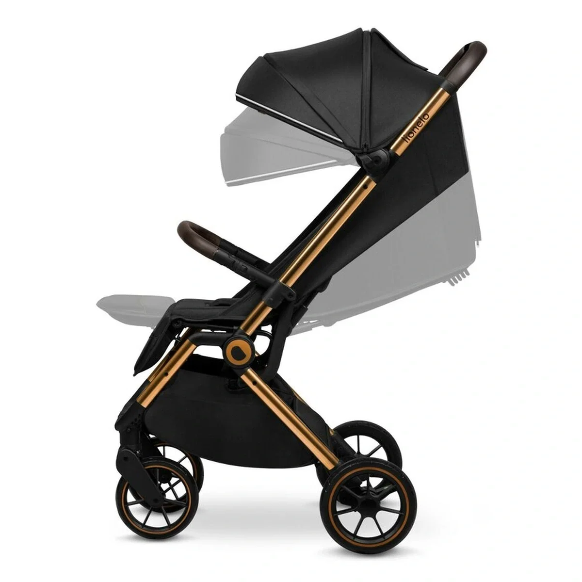 Carucior sport, Lionelo, Cloe, Cu accesorii, Pliere compacta pentru avion, cu o singura mana, 6 luni+, Black Onyx [6]