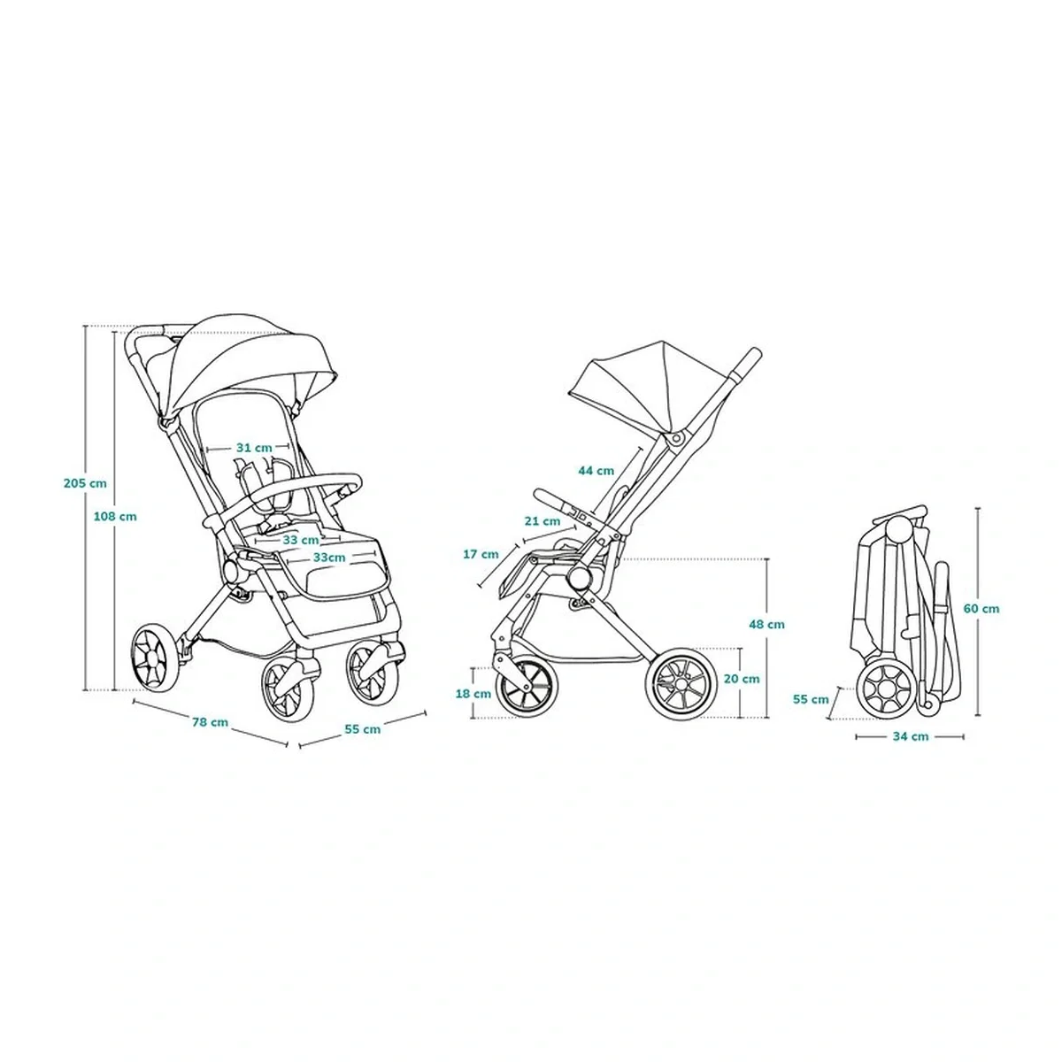 Carucior sport, Lionelo, Cloe, Golden Moments, Editie limitata, Cu accesorii, Pliere compacta pentru avion, 6 luni+, [24]