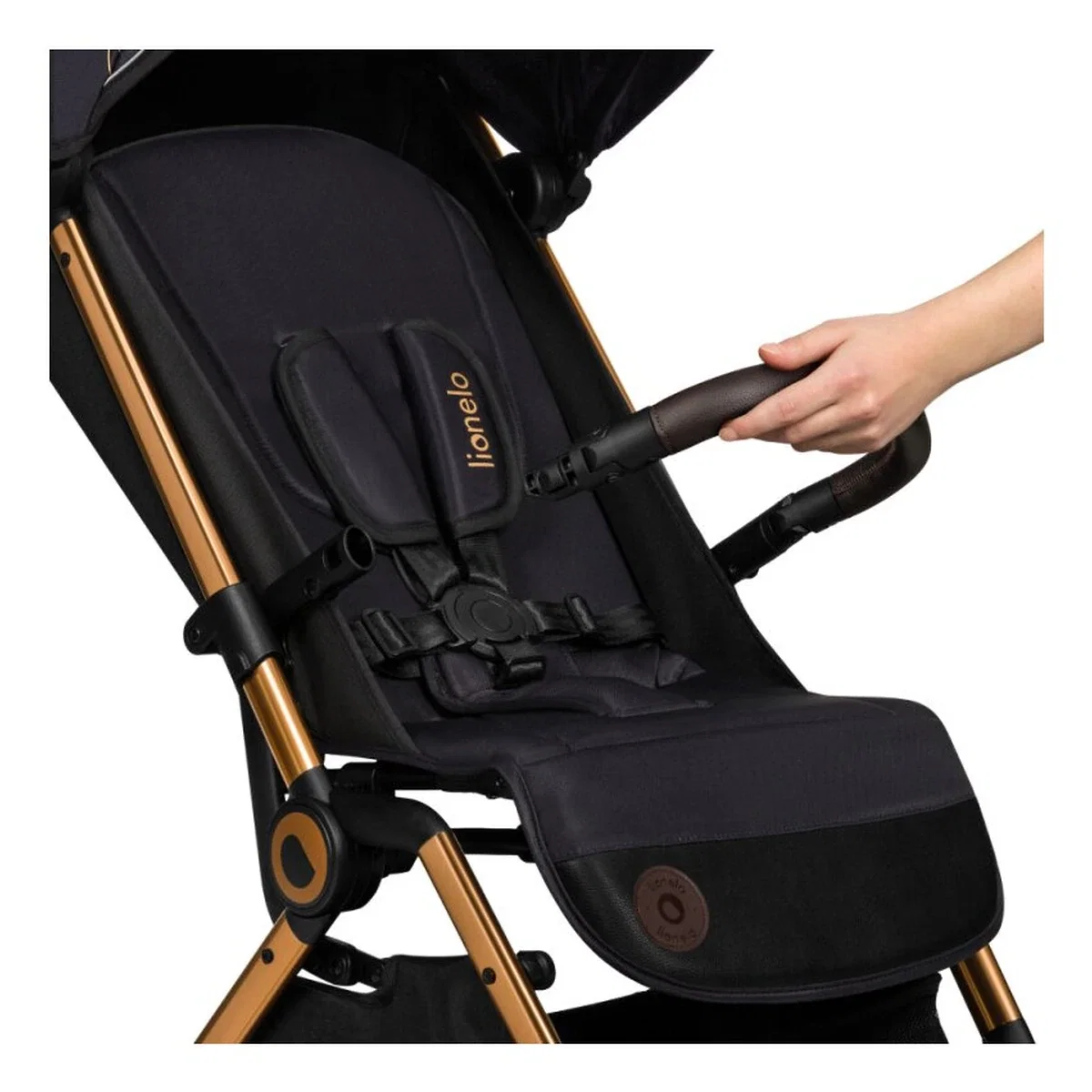 Carucior sport, Lionelo, Cloe, Golden Moments, Editie limitata, Cu accesorii, Pliere compacta pentru avion, 6 luni+, [17]