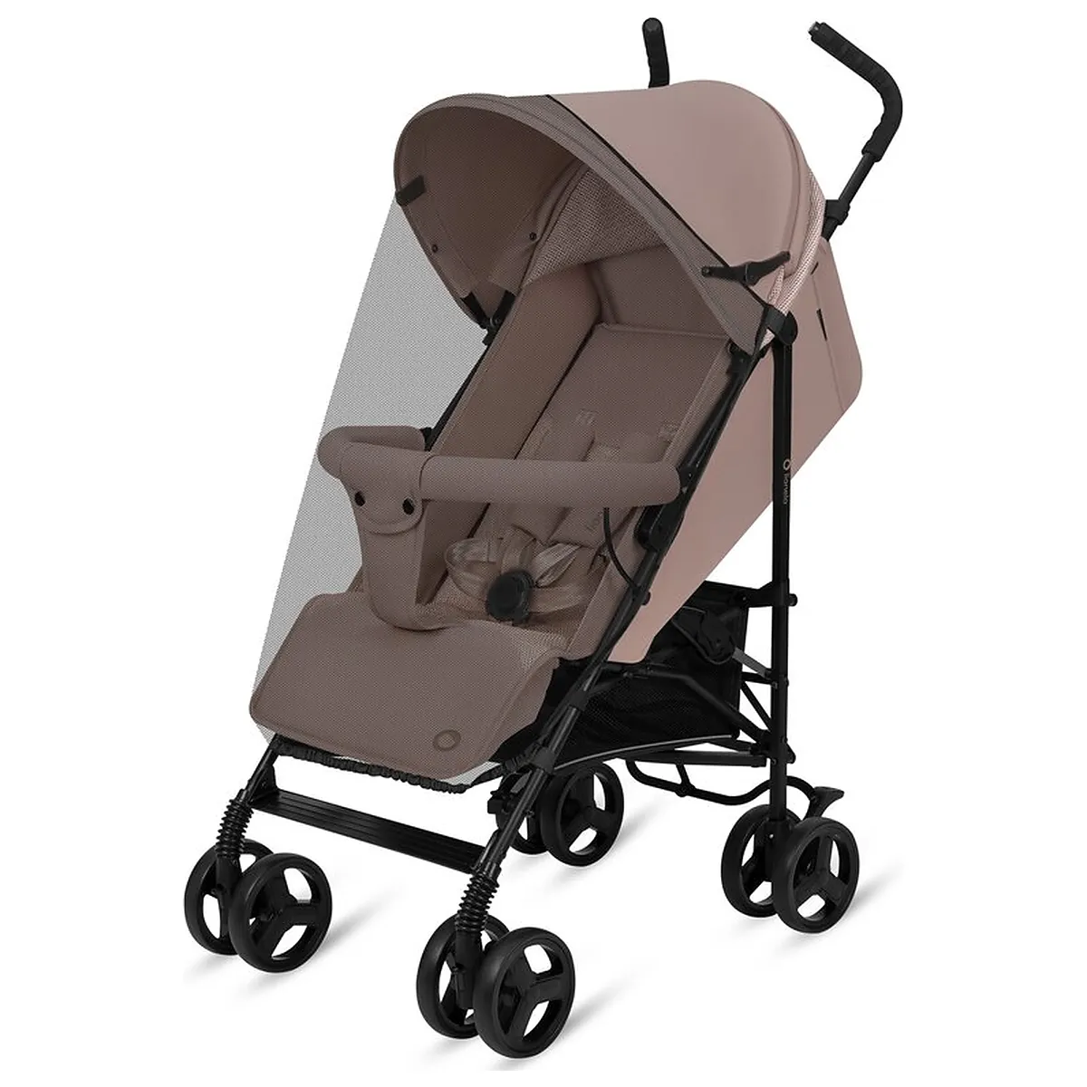 Carucior sport, Lionelo, Elia, Cu plasa de tantari, Suport de picioare reglabil, Spatar ajustabil in 4 pozitii, Capotina XXL, Pliere tip umbrela, Capacitate 15 kg, 6 luni+, Bej Taupe [5]
