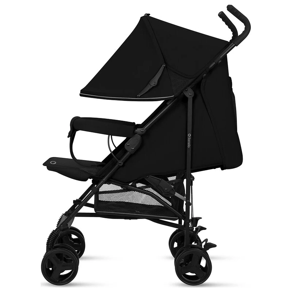 Carucior sport, Lionelo, Elia, Cu plasa de tantari, Suport de picioare reglabil, Spatar ajustabil in 4 pozitii, Capotina XXL, Pliere tip umbrela, Capacitate 15 kg, 6 luni+, Negru [8]