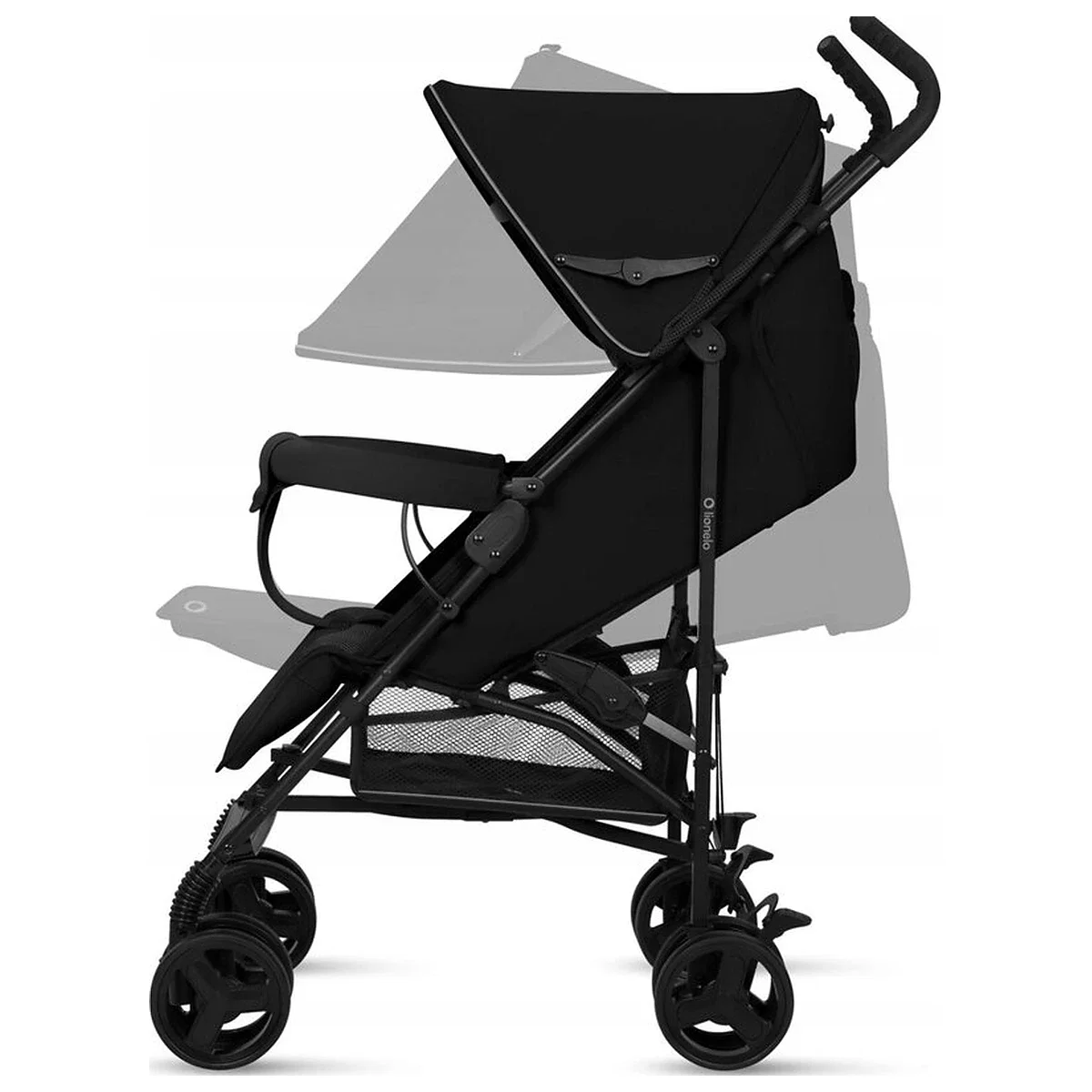 Carucior sport, Lionelo, Elia, Cu plasa de tantari, Suport de picioare reglabil, Spatar ajustabil in 4 pozitii, Capotina XXL, Pliere tip umbrela, Capacitate 15 kg, 6 luni+, Negru [14]
