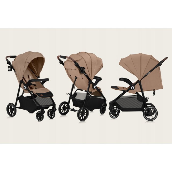 Carucior sport, Lionelo, Emma One, Cu tavita, Suport pahar, Plasa de tantari, Roti EVA, Maner reglabil, Pana la 22 kg, [3]