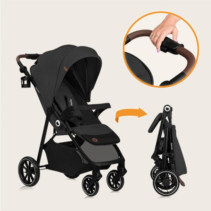 Carucior sport, Lionelo, Emma One, Cu tavita, Suport pahar, Plasa de tantari, Roti EVA, Maner reglabil, Pana la 22 kg, [26]